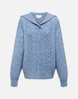 EP YAYING Navy Collar Knitted Sweater