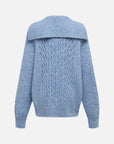 EP YAYING Navy Collar Knitted Sweater