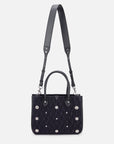 EP YAYING Pleated Acetate Tote Bag with Detachable Pouch