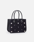 EP YAYING Pleated Acetate Tote Bag with Detachable Pouch