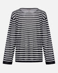 EP YAYING Crewneck Stripe Knit Sweater EGKAA9538AH