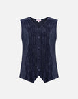 EP YAYING Pleated Textured Vest EGKAA1017AZ