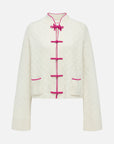 EP YAYING Red Cashmere Cardigan