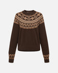 EP YAYING Jacquard Knitted Sweater