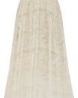 YAYING Box-Pleat A-Line Embroidered Skirt
