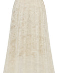 YAYING Box-Pleat A-Line Embroidered Skirt