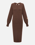 EP YAYING Brown Knit Dress