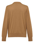 YAYING Silk-Wool V-Neck Printed Cardigan