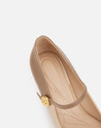 EP YAYING Color-Blocked Chunky Heel Mary Janes