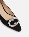 EP YAYING Decorative Buckle Chunky Heel Commuter Flats