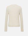 EP YAYING Yak Wool Cable Knit Sweater