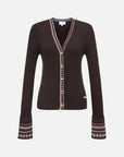 EP YAYING Ethnic Jacquard Knitted Cardigan
