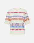 EP YAYING Striped Jacquard Knit T-Shirt EGKEH9507AM