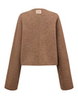 EP YAYING Brown Knit Cardigan