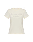 EP YAYING Beige Basic T-Shirt