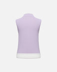EP YAYING Turtleneck Embroidered Color-Block Casual Sleeveless Knit Top Top