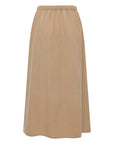 Matte A-Line Midi Skirt 100% Mulberry Silk Slimming Drape