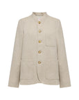 EP YAYING Light Heather Gray Stand-Collar Double-Face Short Coat