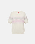 YAYING Ruyi Shanhai Jacquard Knit Short-Sleeve Sweater EPLIG9534A