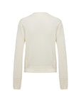 EP YAYING Mock-Neck Sequin Jacquard Cashmere Cardigan