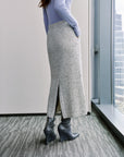 EP YAYING Cashmere Skirt Straight-Leg