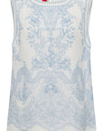 YAYING Silk Linen Crew-Neck Vest Top