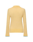 EP YAYING Colorful Button Ribbed Stand-Collar Cardigan