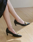 YAYING Chinese-Style Decorative Buckle High Heels