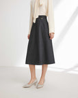 EP YAYING Wool A-shape Skirt