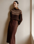 EP YAYING Jacquard Knitted Sweater