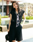 YAYING convertible collar mulberry silk blouse