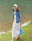 EP YAYING Vintage Cotton Denim Vest