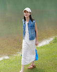 EP YAYING Vintage Cotton Denim Vest
