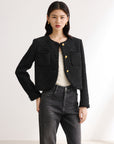 EP YAYING Sequin Boucle Short Jacket