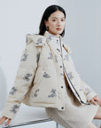 EP YAYING Chinese-style hooded down jacket