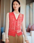YAYING Embossed Knit Vest