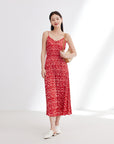 EP YAYING Traditional Chinese Style Floral Suspenders Dress