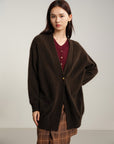 EP YAYING Yak Wool Knitted Cardigan