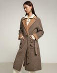 EP YAYING Yak Wool Double-Sided Wool Coat