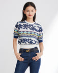 EP YAYING Round Neck Knitted Sweater