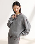 EP YAYING Knitted Sweatshirt Pullover