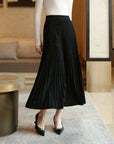 YAYING A-Line Pleated Midi Skirt