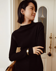Half-High Collar Knit Top