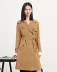 EP YAYING Mid-Length Trench Coat