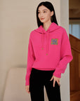 YAYING Appliqu¨¦ Embroidered Hooded Sweatshirt