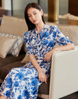 YAYING Mulberry Silk Floral Print Dress