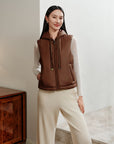 YAYING Hooded Drawstring Cotton Vest
