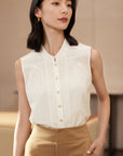 YAYING Silk-Cotton Sleeveless Shirt
