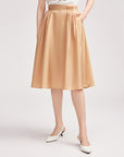 YAYING mulberry silk midi skirt