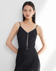 EP YAYING V-neck rhinestone chain camisole